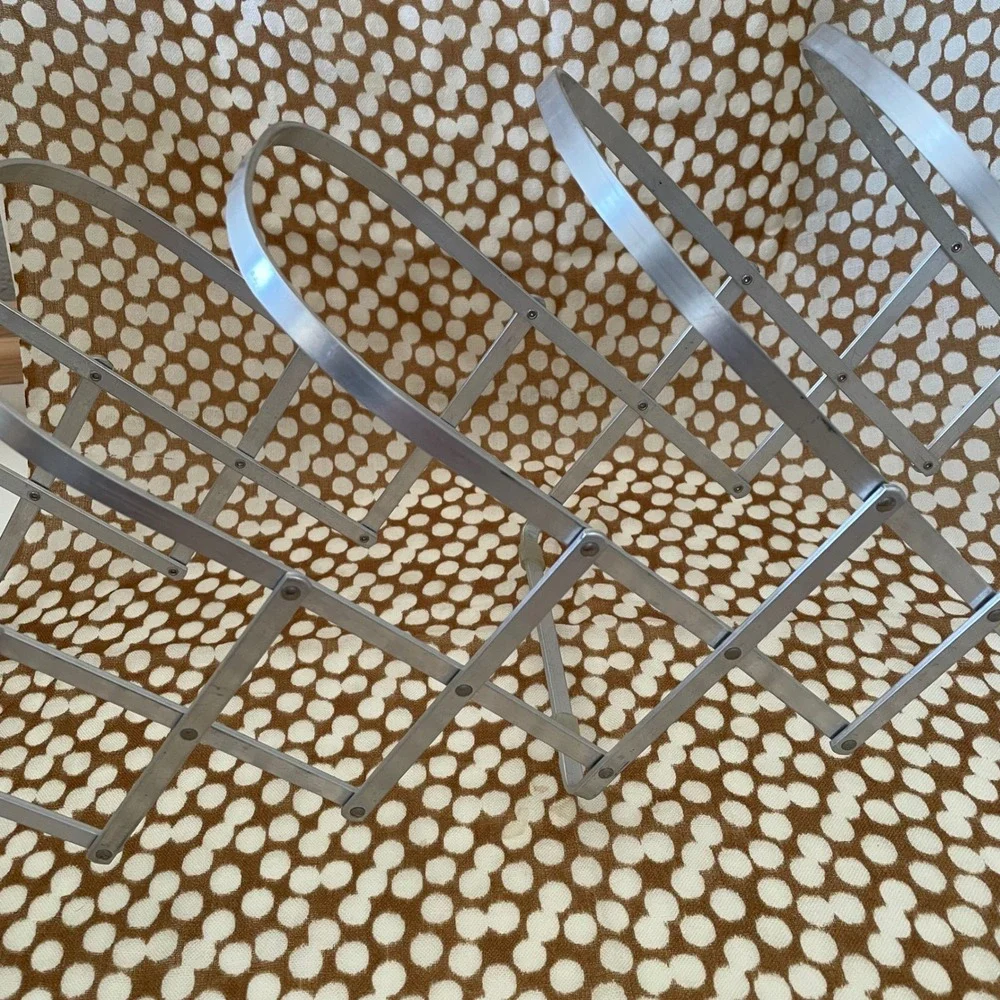 Vintage MCM Accordion Aluminum Countertop Organizer